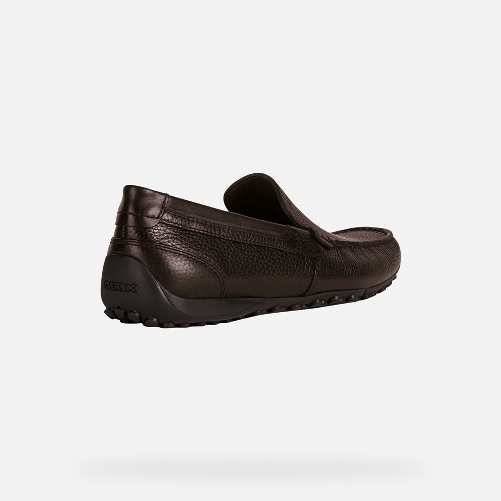 Geox Erkek Loafers Koyu Kahverengi - Snake - LKW-495781